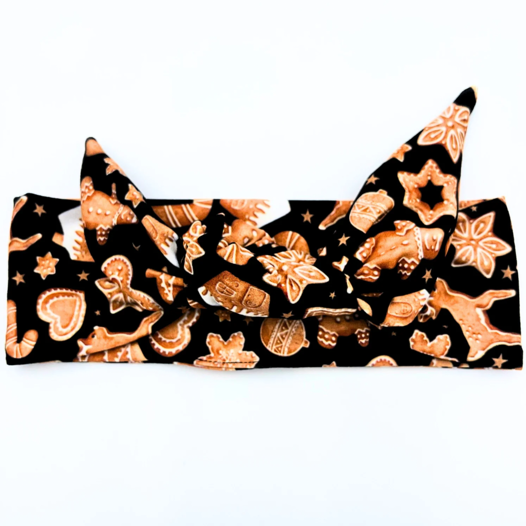 Gingerbread Cookies Adjustable Tie Headband