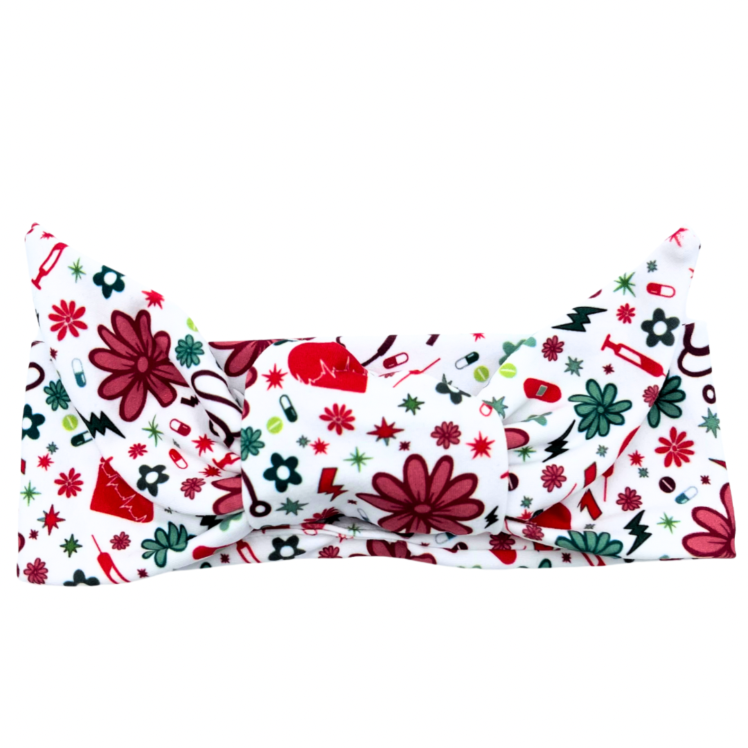 Retro Floral Nursing Headband