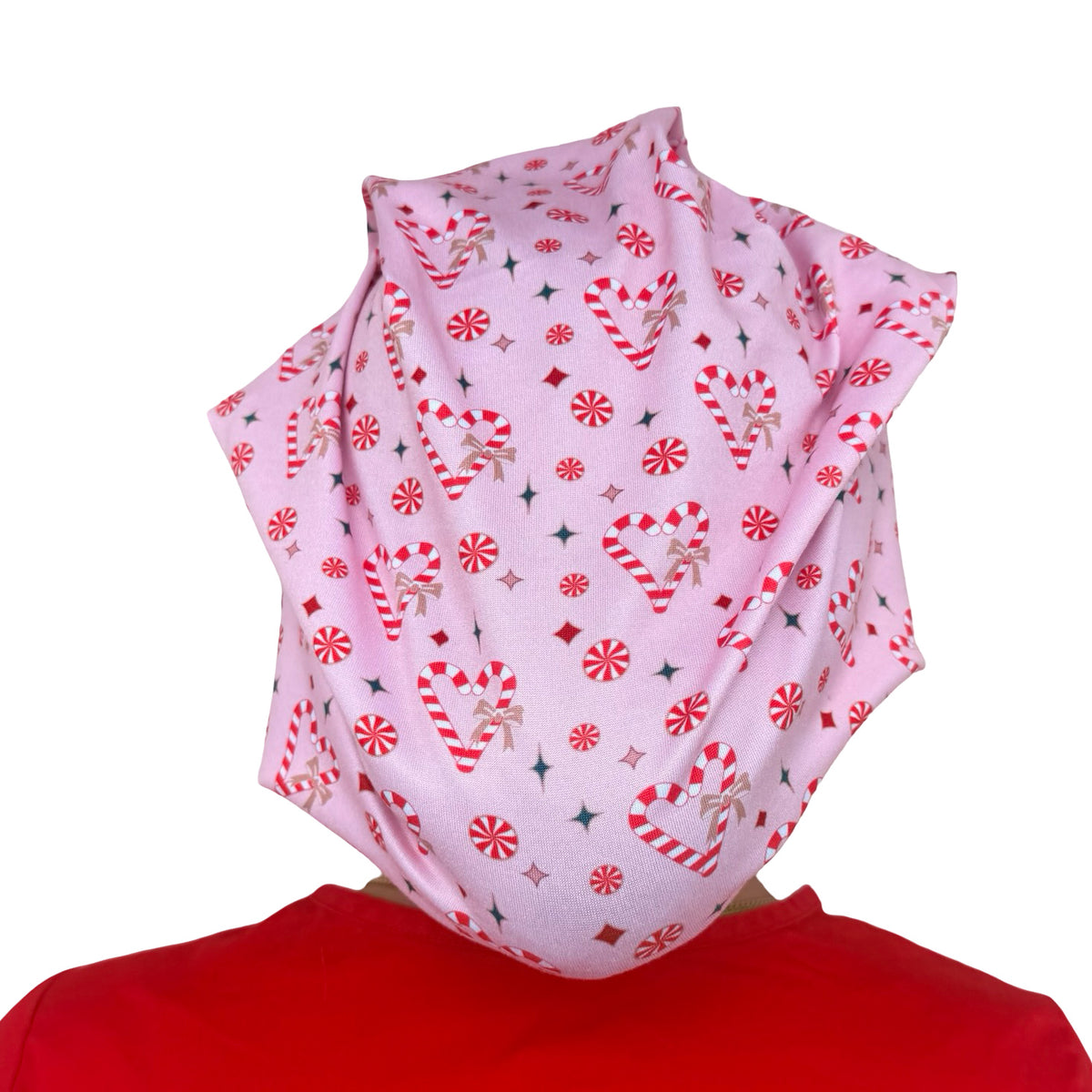 Christmas Hearts Soft Scrub Cap