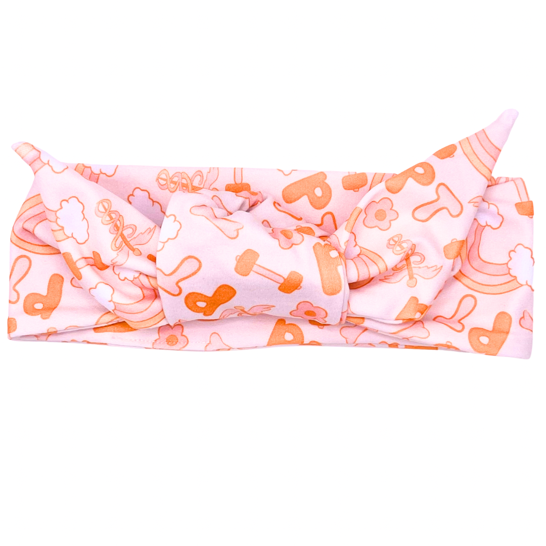 PT Florals & Rainbows Adjustable Tie Headband