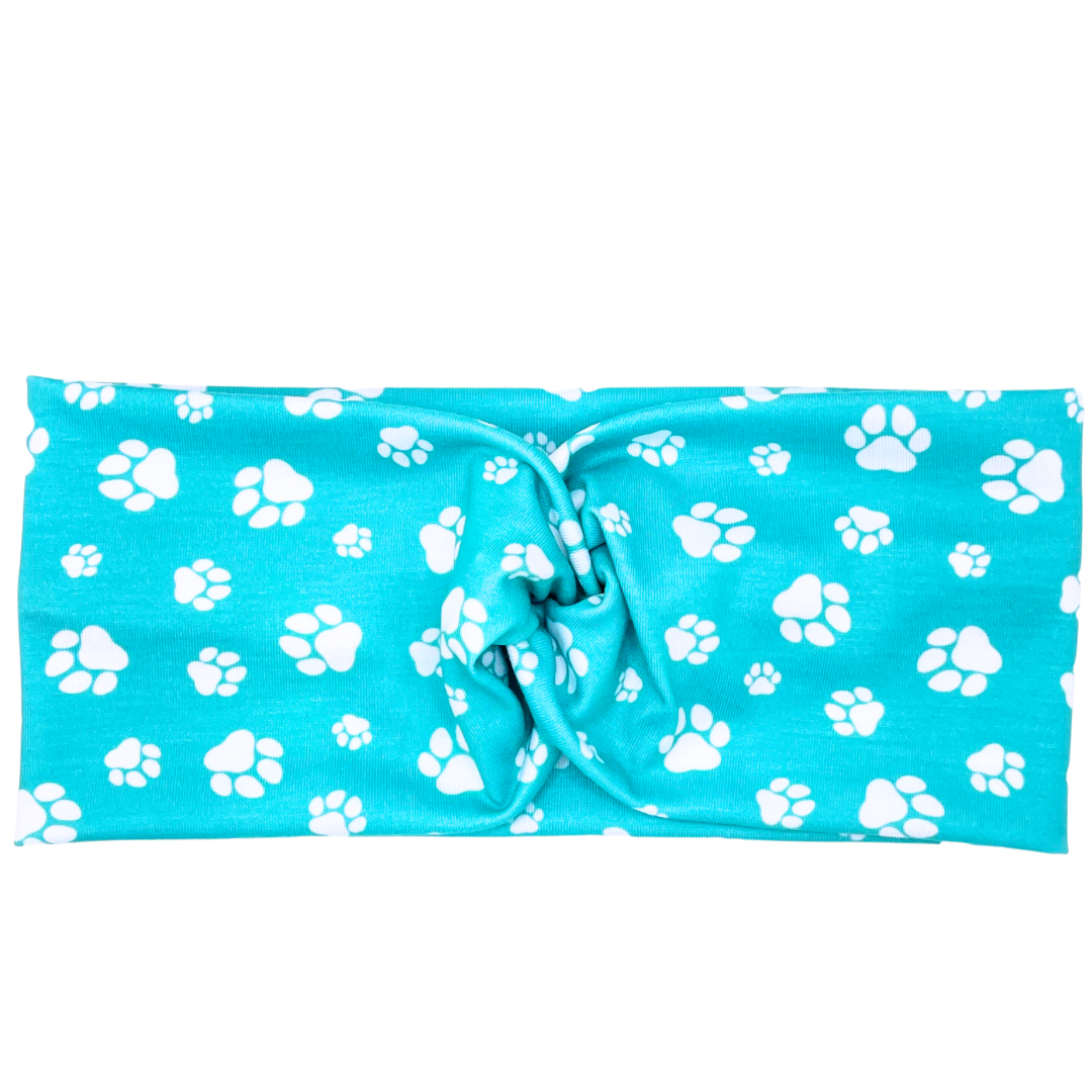 Pet Paws - Teal Headband