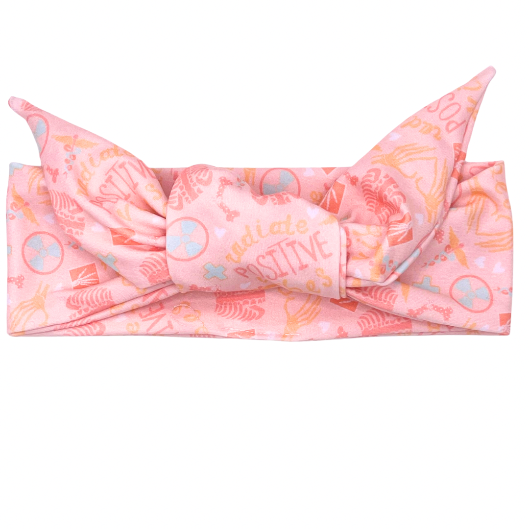 Radiate Positive Vibes Adjustable Tie Headband