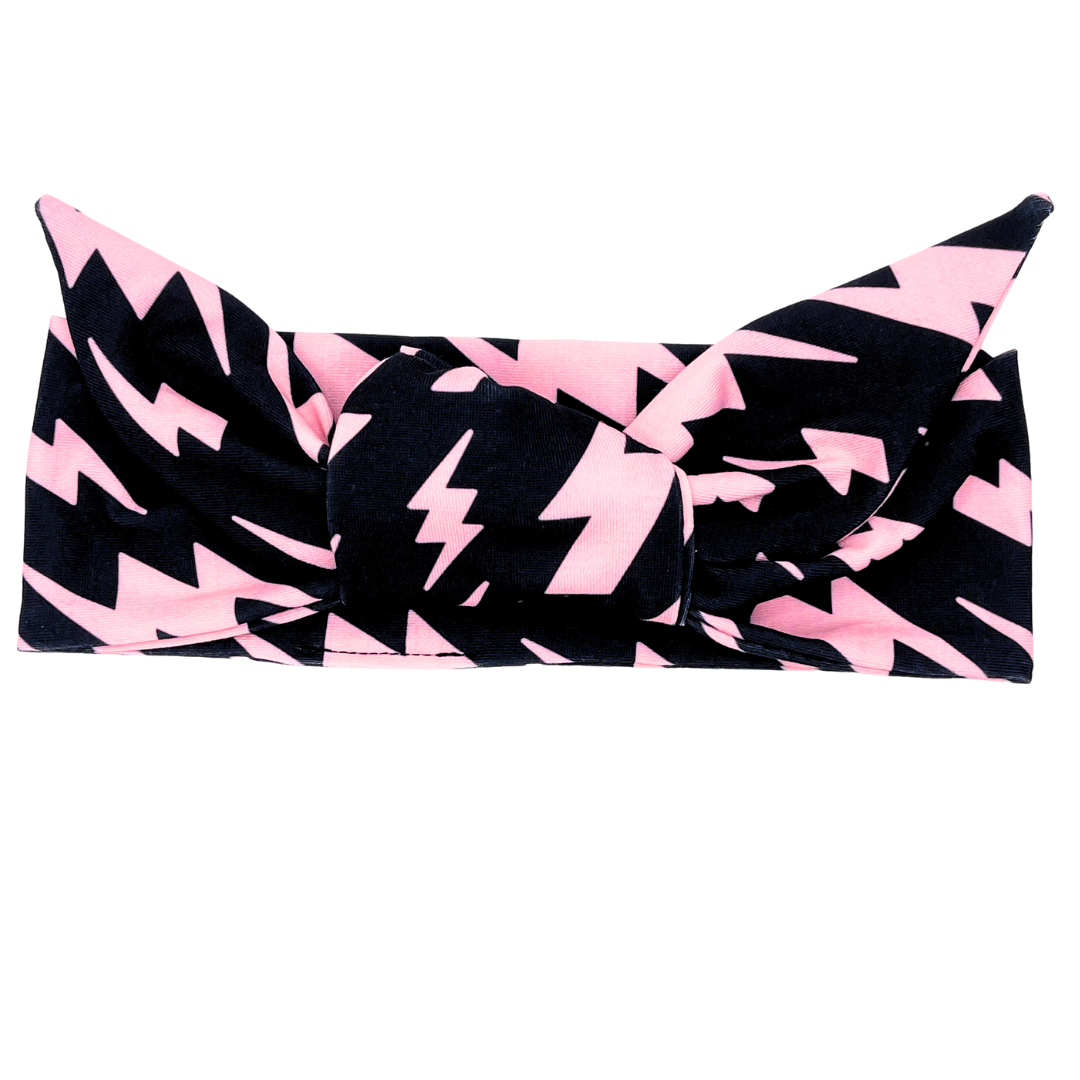 Pastel Lightning Bolts Adjustable Tie Headband