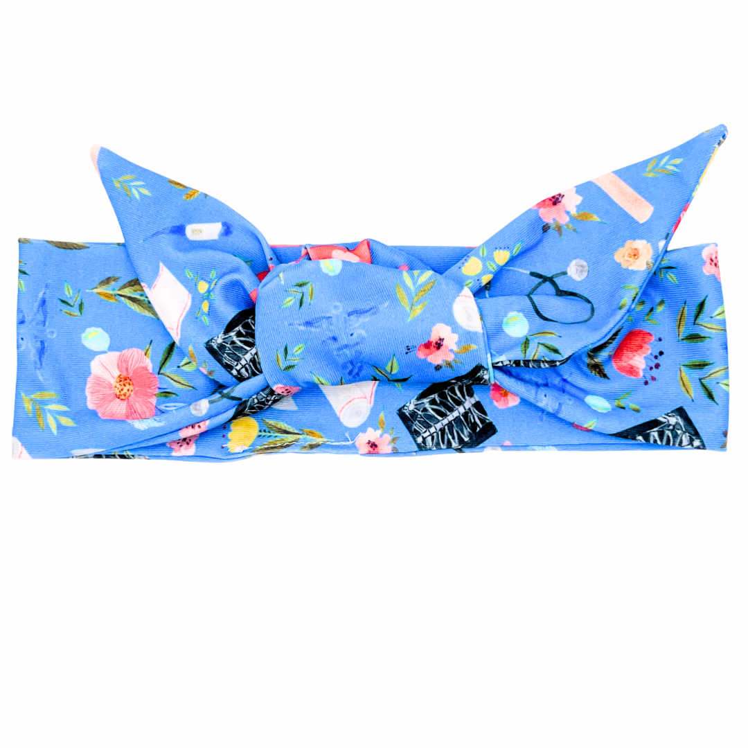 Everything Healthcare - Blue Adjustable Tie Headband