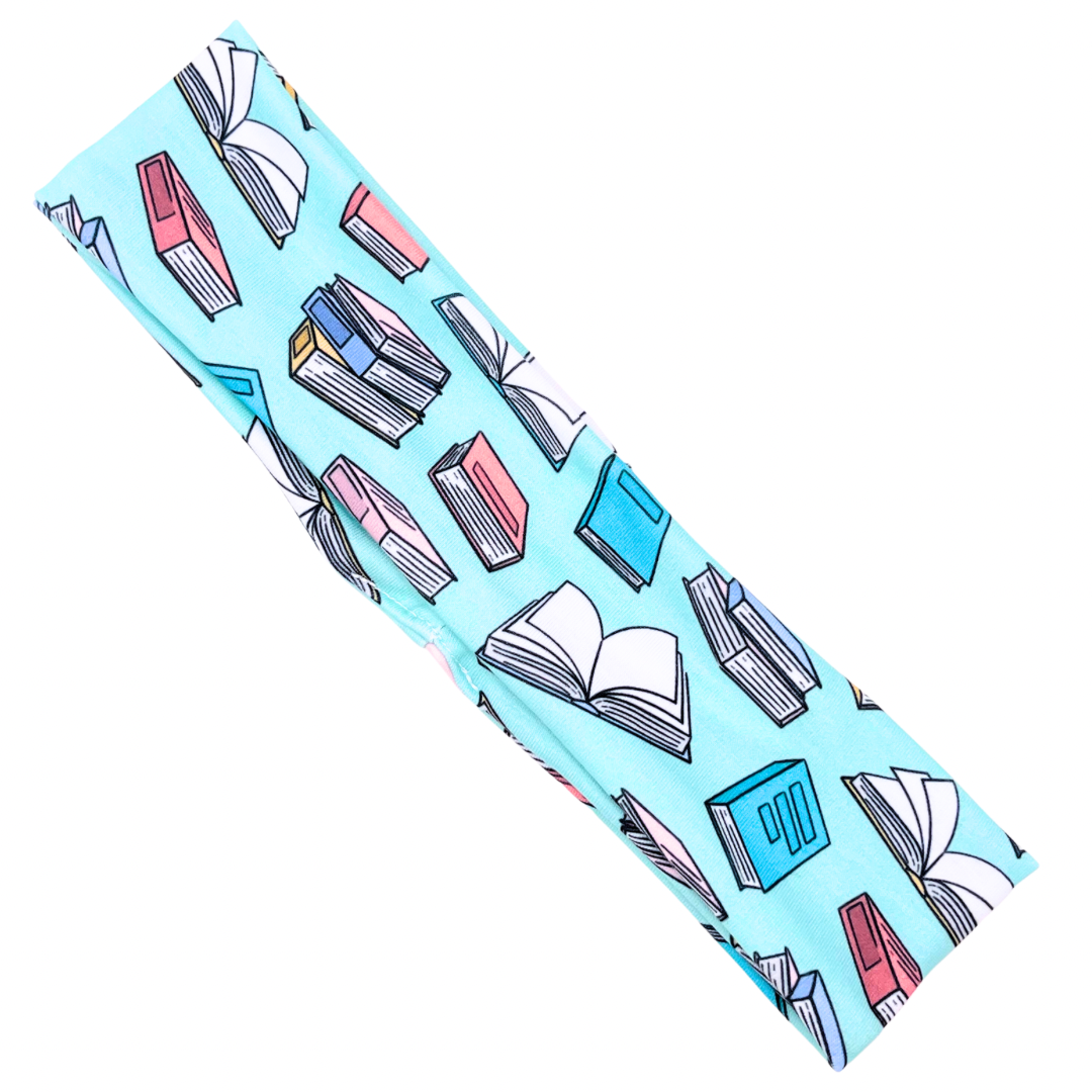 Books Books Books - Teal Headband