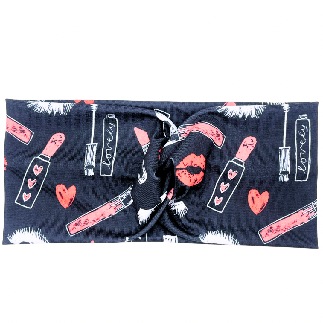 Lipstick & Eyelashes Headband