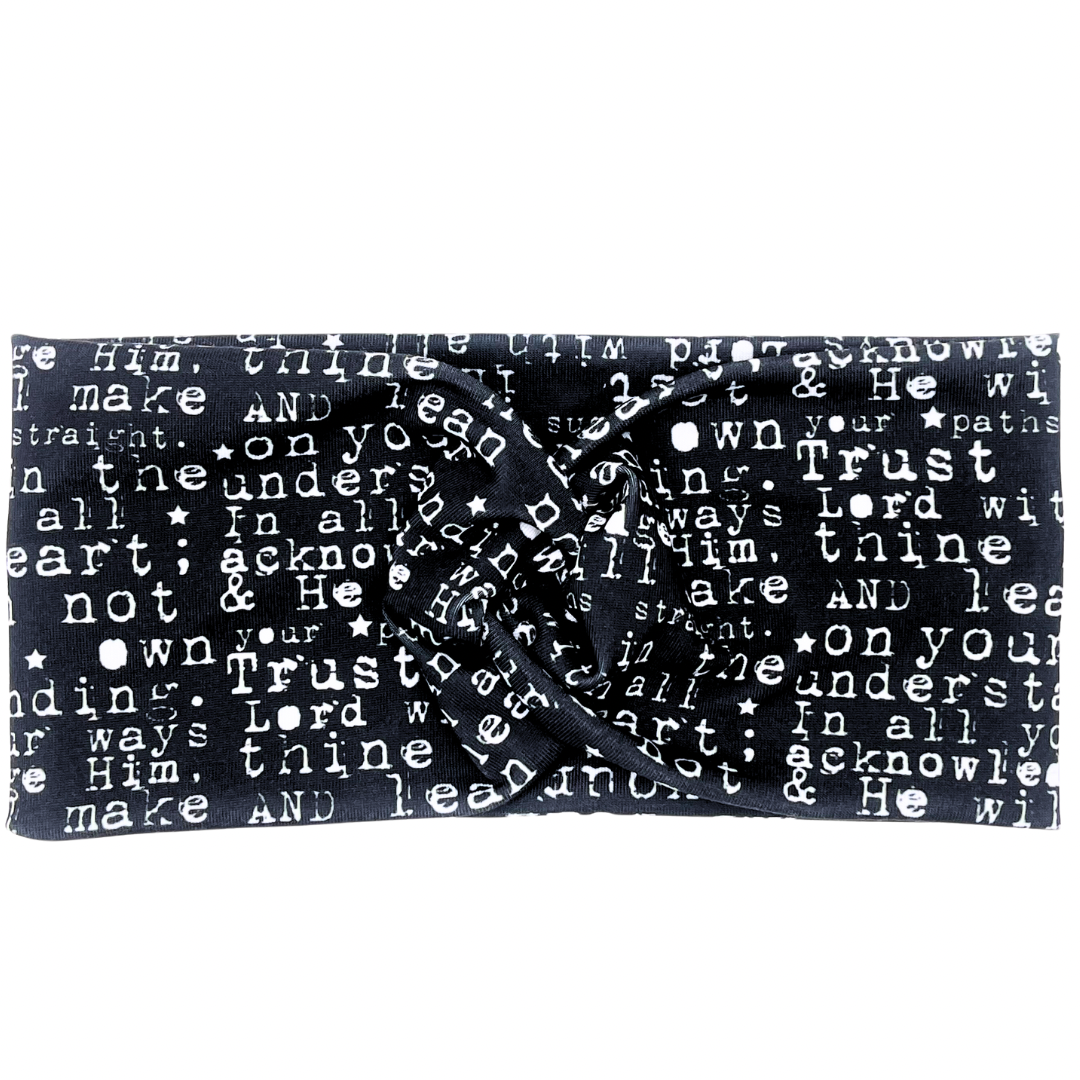 Trust in the Lord - Black Headband