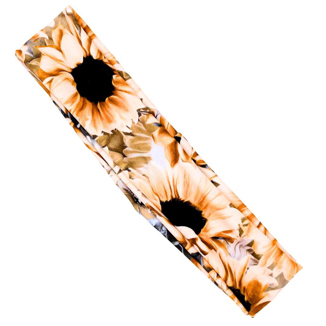 Big Sunflowers Athletic Headband