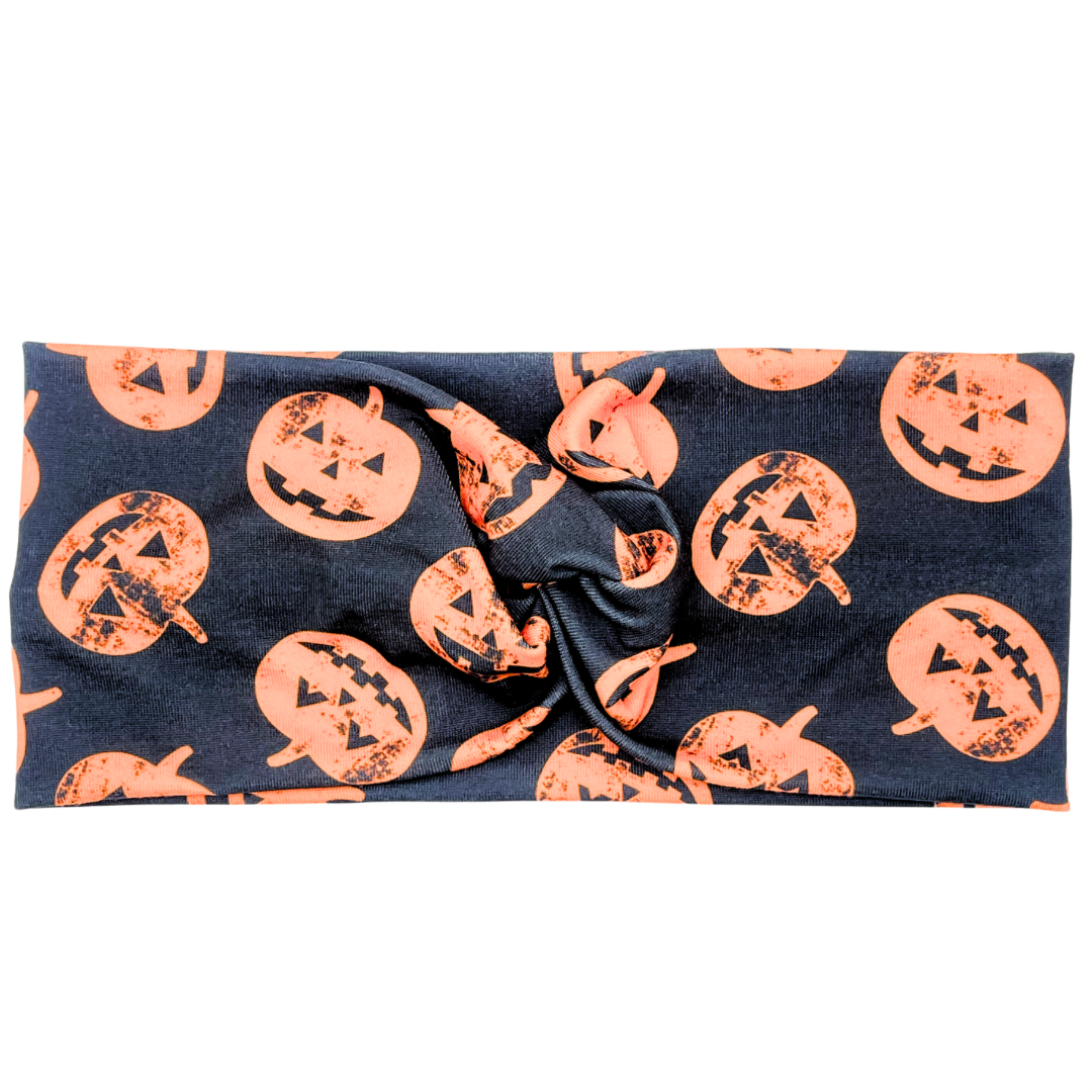 Orange Pumpkins - Black Headband