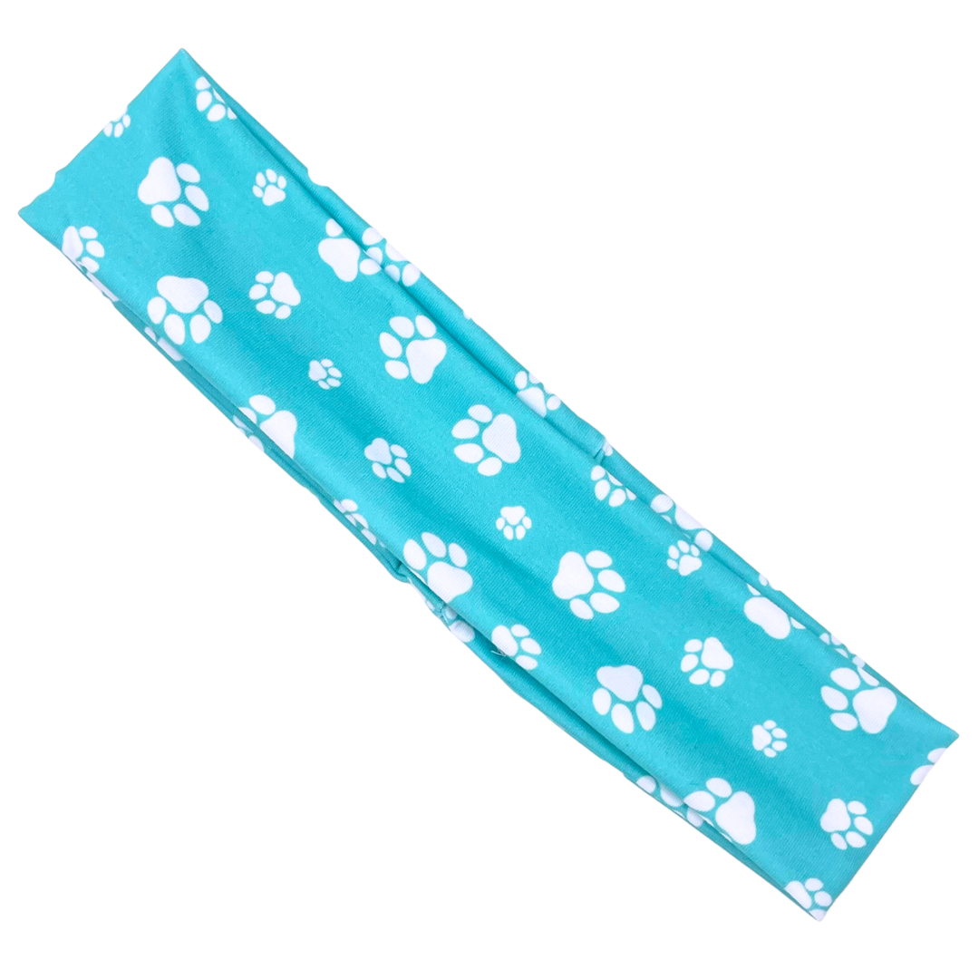 Pet Paws - Teal Athletic Headband