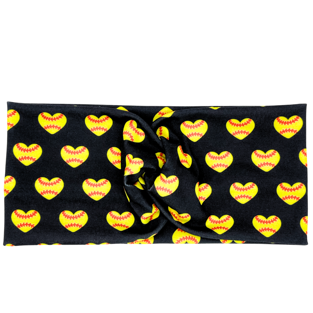 Softball Hearts Headband