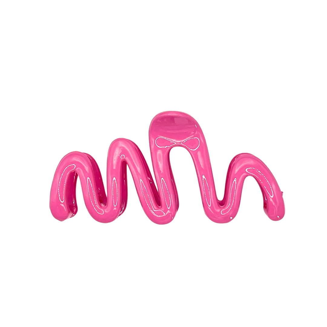 Baby Pink Squiggly - Large Hair Claw