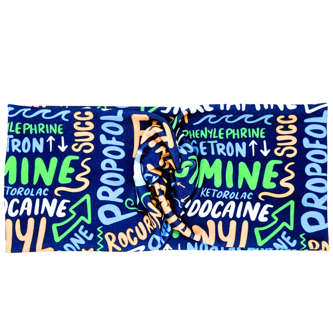 Anesthesia Scribbles Headband