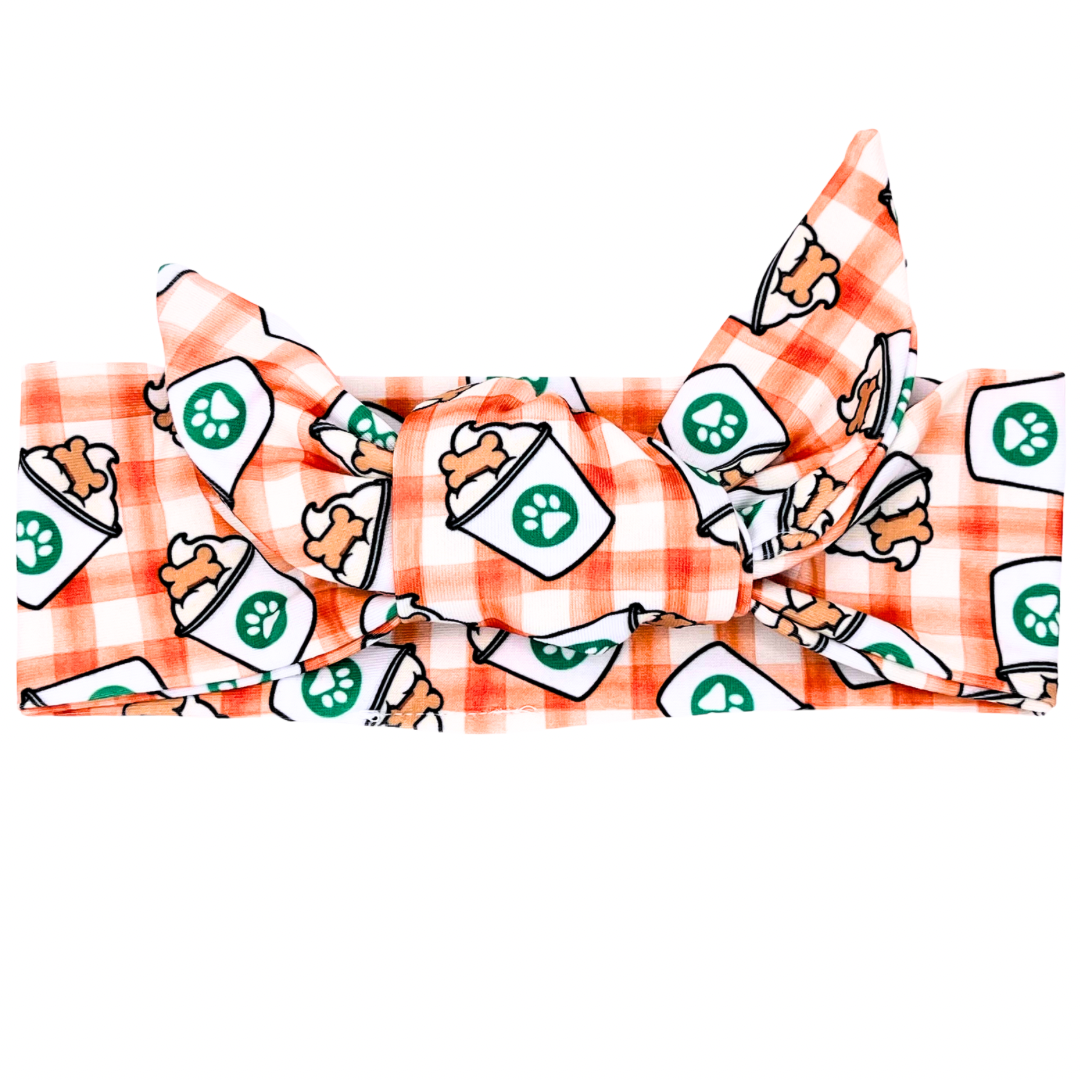 Pup Cup Adjustable Tie Headband
