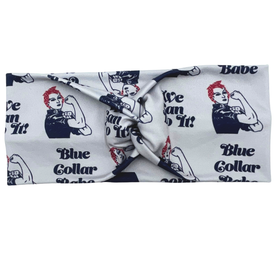 Blue Collar We Can Do It - Gray Headband