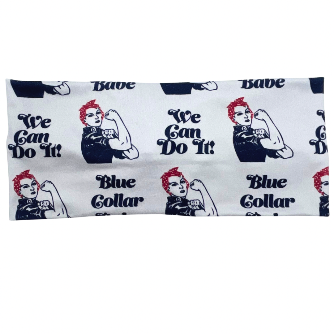 Blue Collar We Can Do It - Gray Headband
