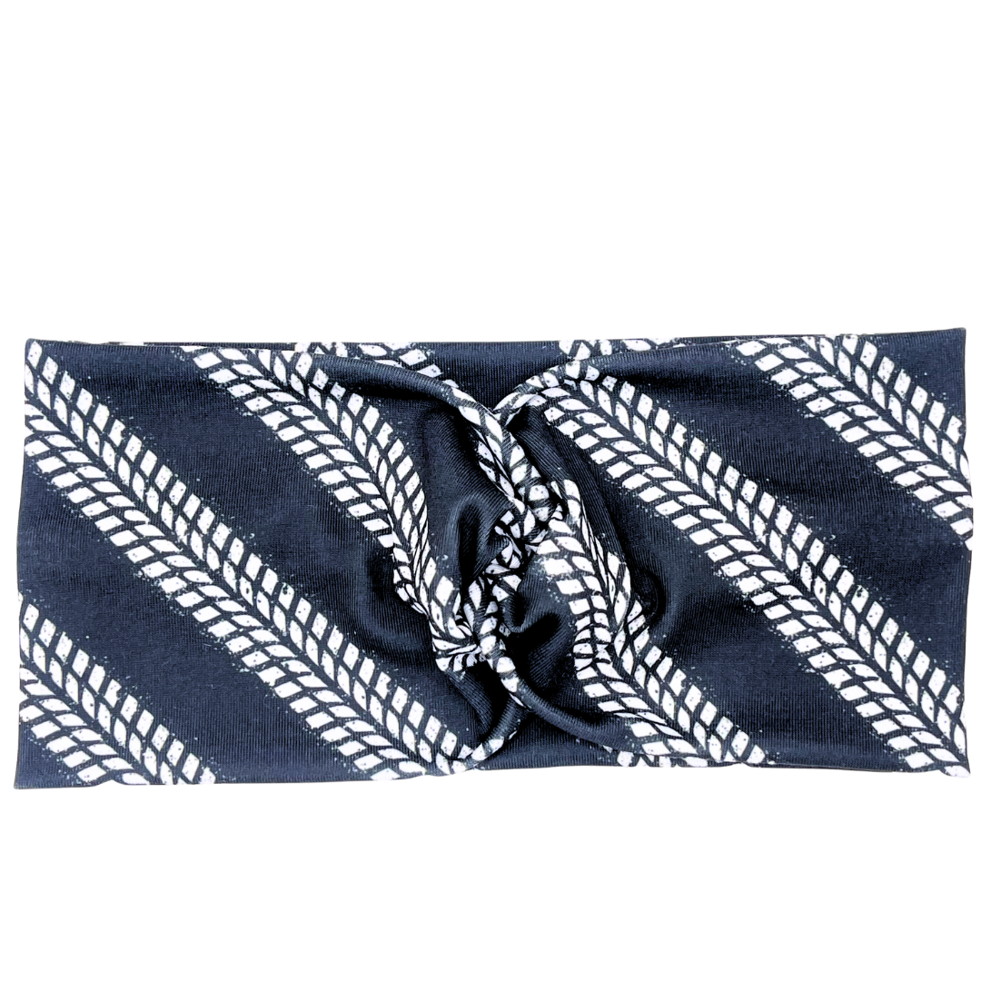 Tire Tracks - Black Headband