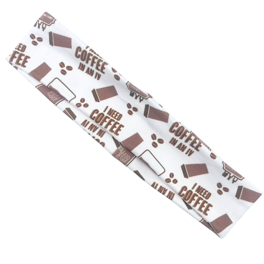 I Need Coffee In An IV Athletic Headband