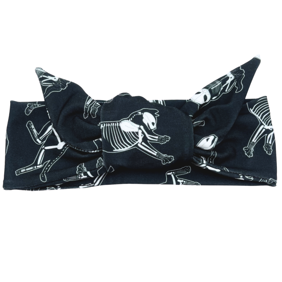 Cat Anatomy- Black Adjustable Tie Headband