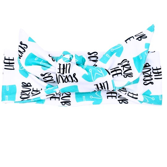 Scrub Life Adjustable Tie Headband