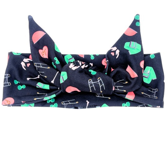 PT Hearts Adjustable Tie Headband