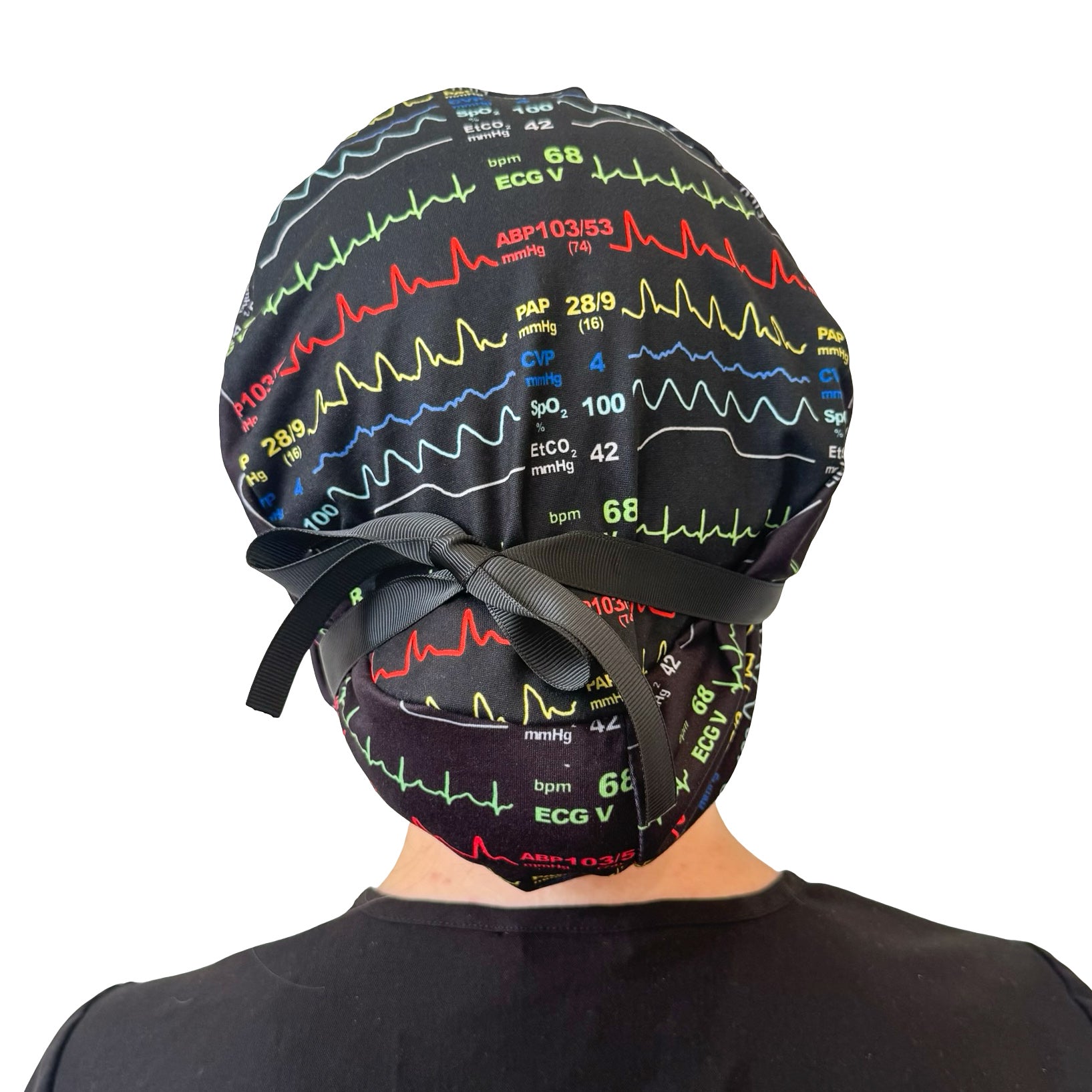 Hemodynamics Monitor - Soft Ponytail Scrub Cap