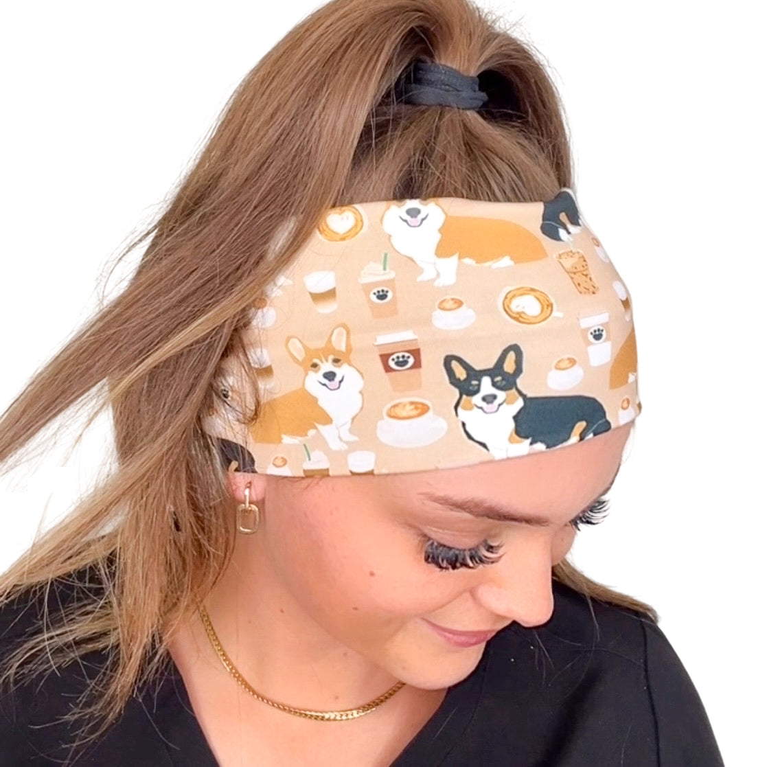 Corgi Dogs & Coffee Headband