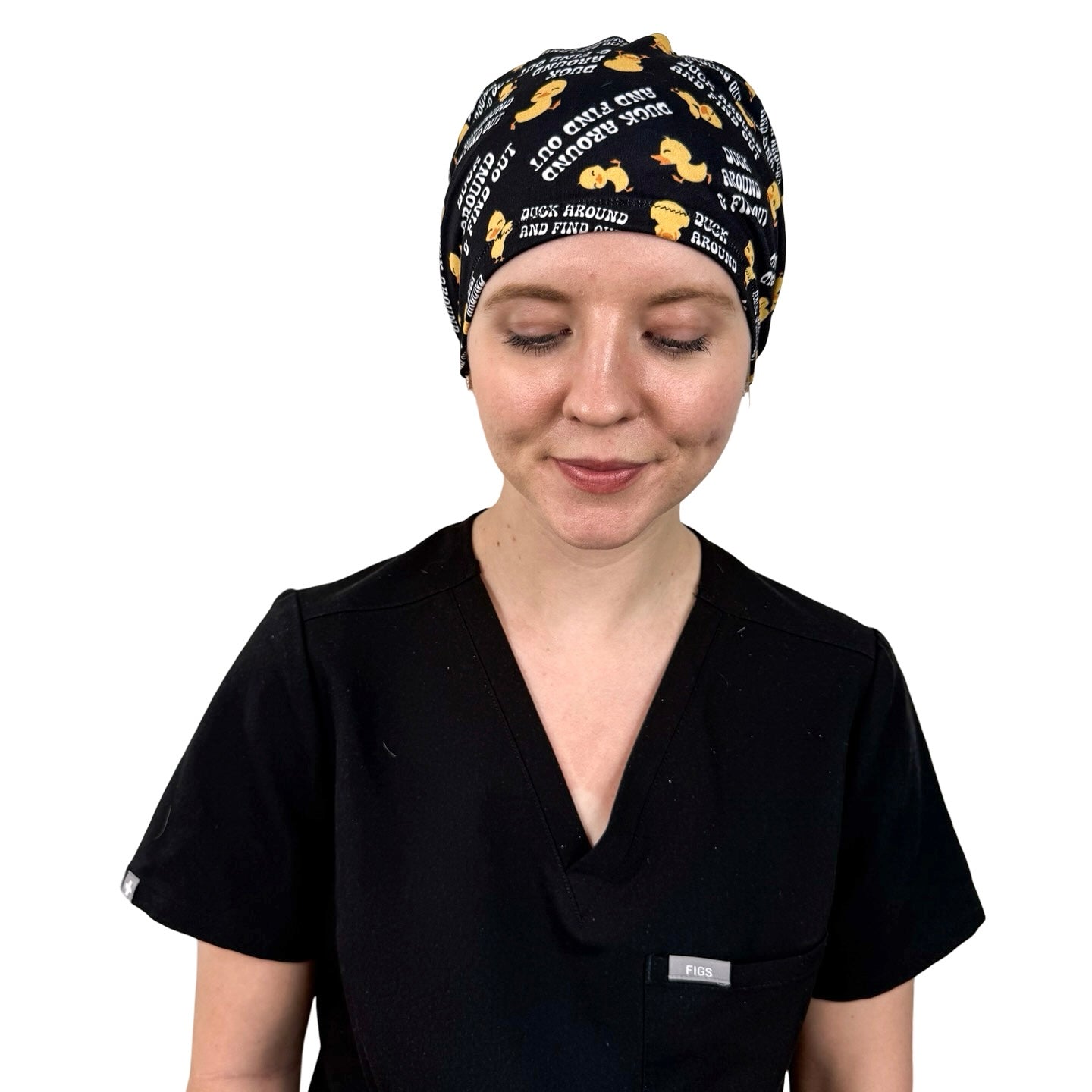 Duck Around and Find Out - Soft Ponytail Scrub Cap