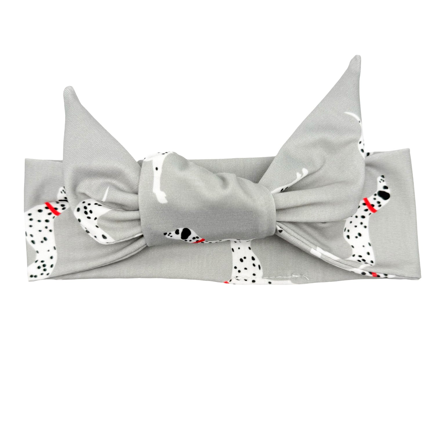 Dalmatians - Gray Adjustable Tie Headband