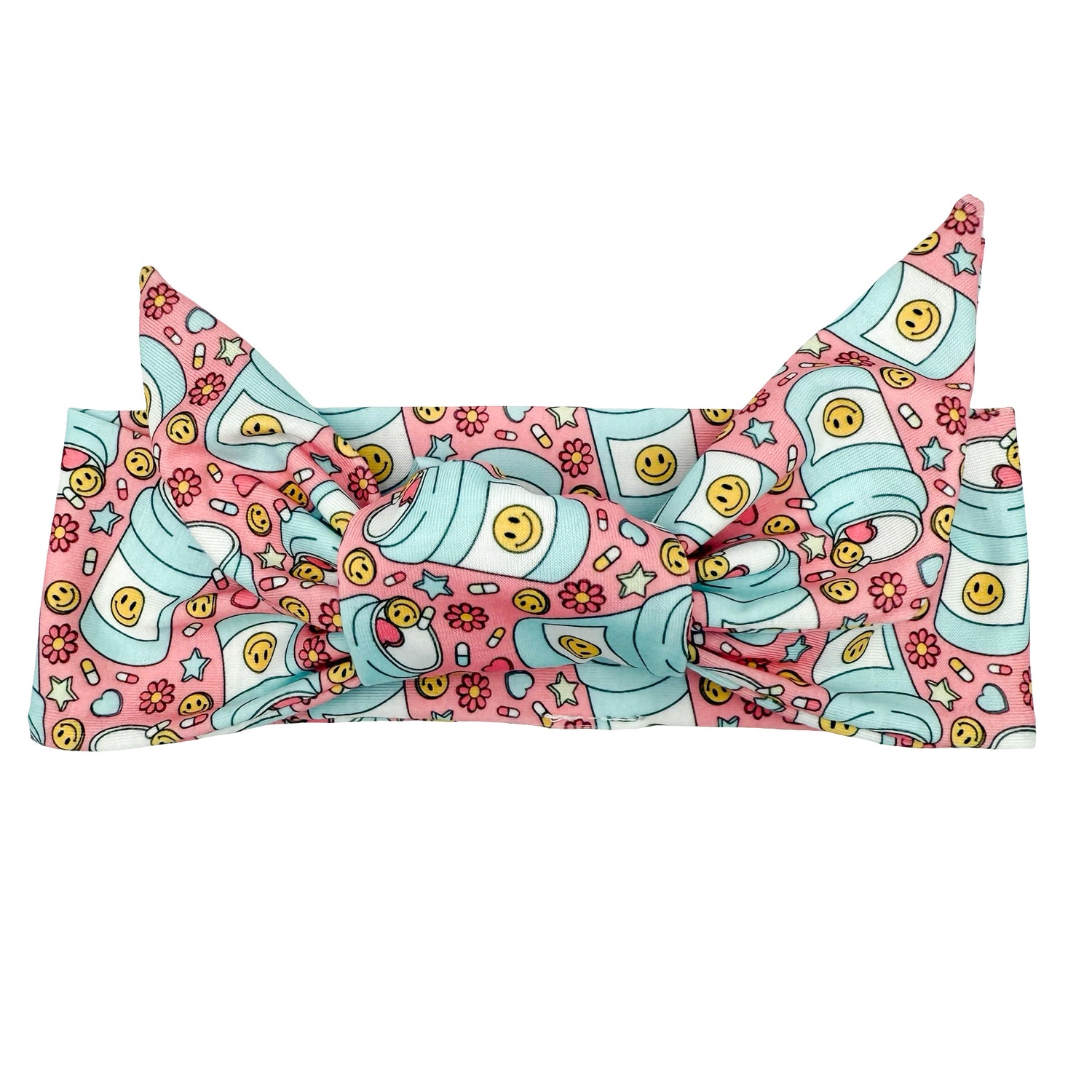 Happy Pills Adjustable Tie Headband