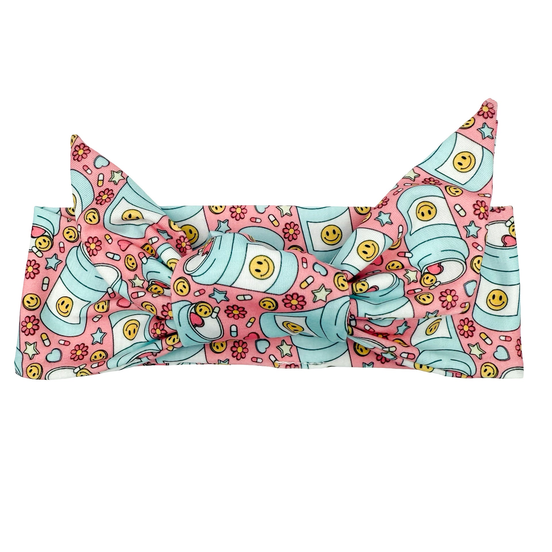 Happy Pills Adjustable Tie Headband