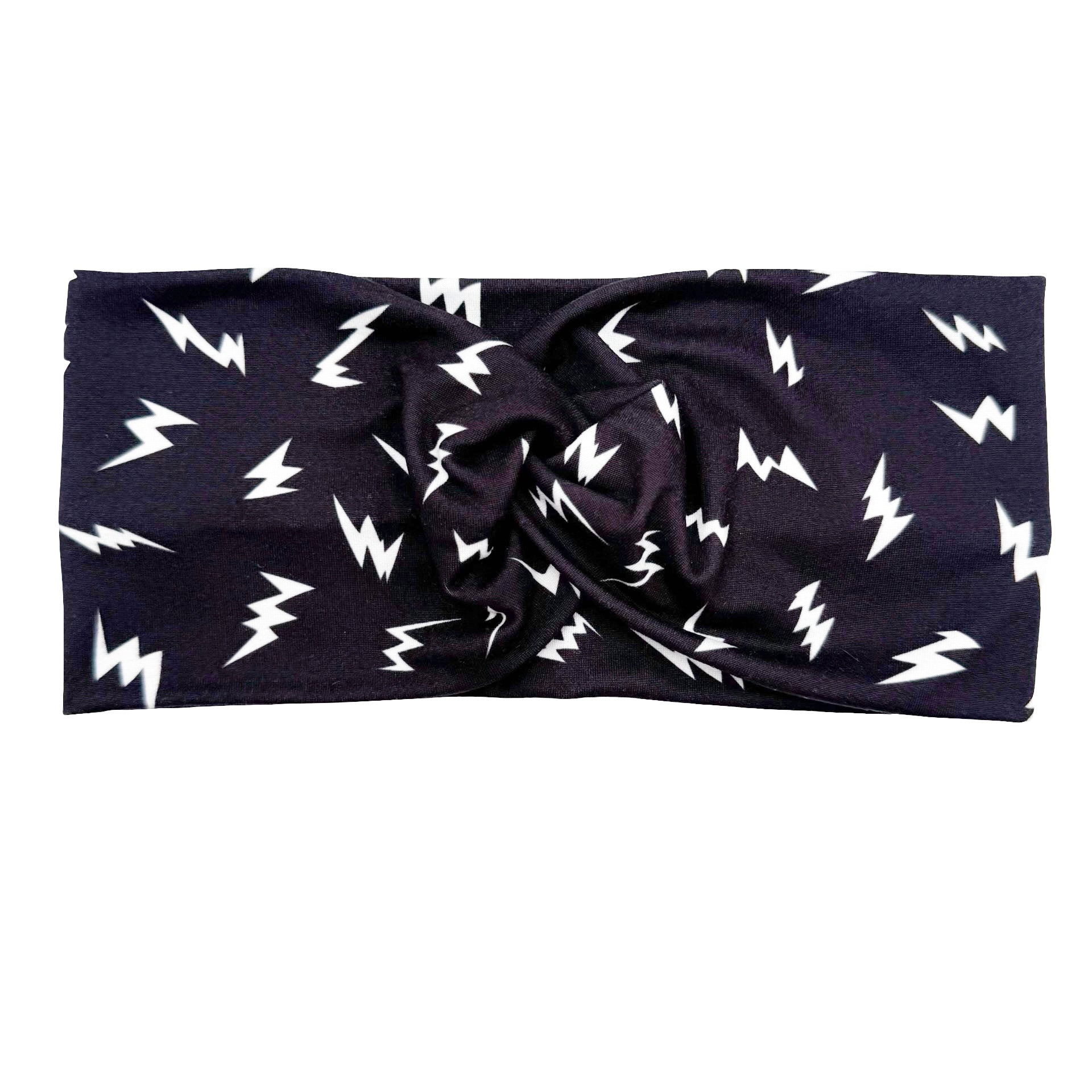 Lightning Bolts - Black Headband