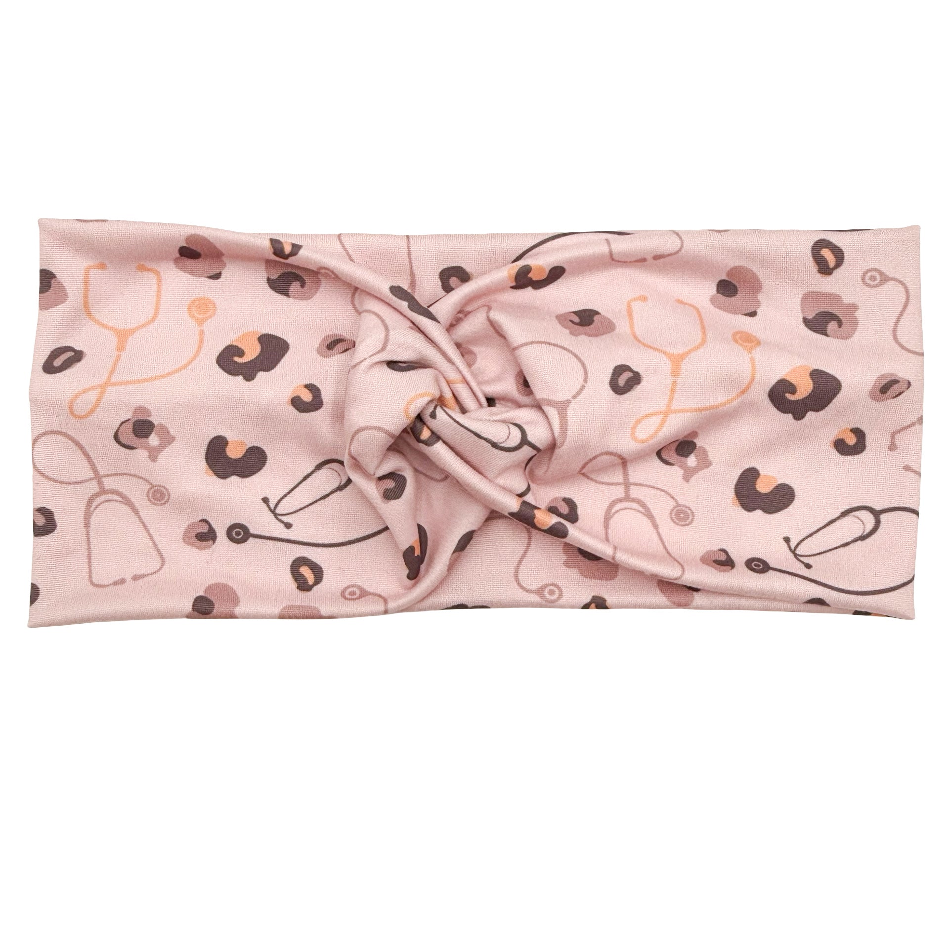 Leopard Stethoscope - Pink Headband