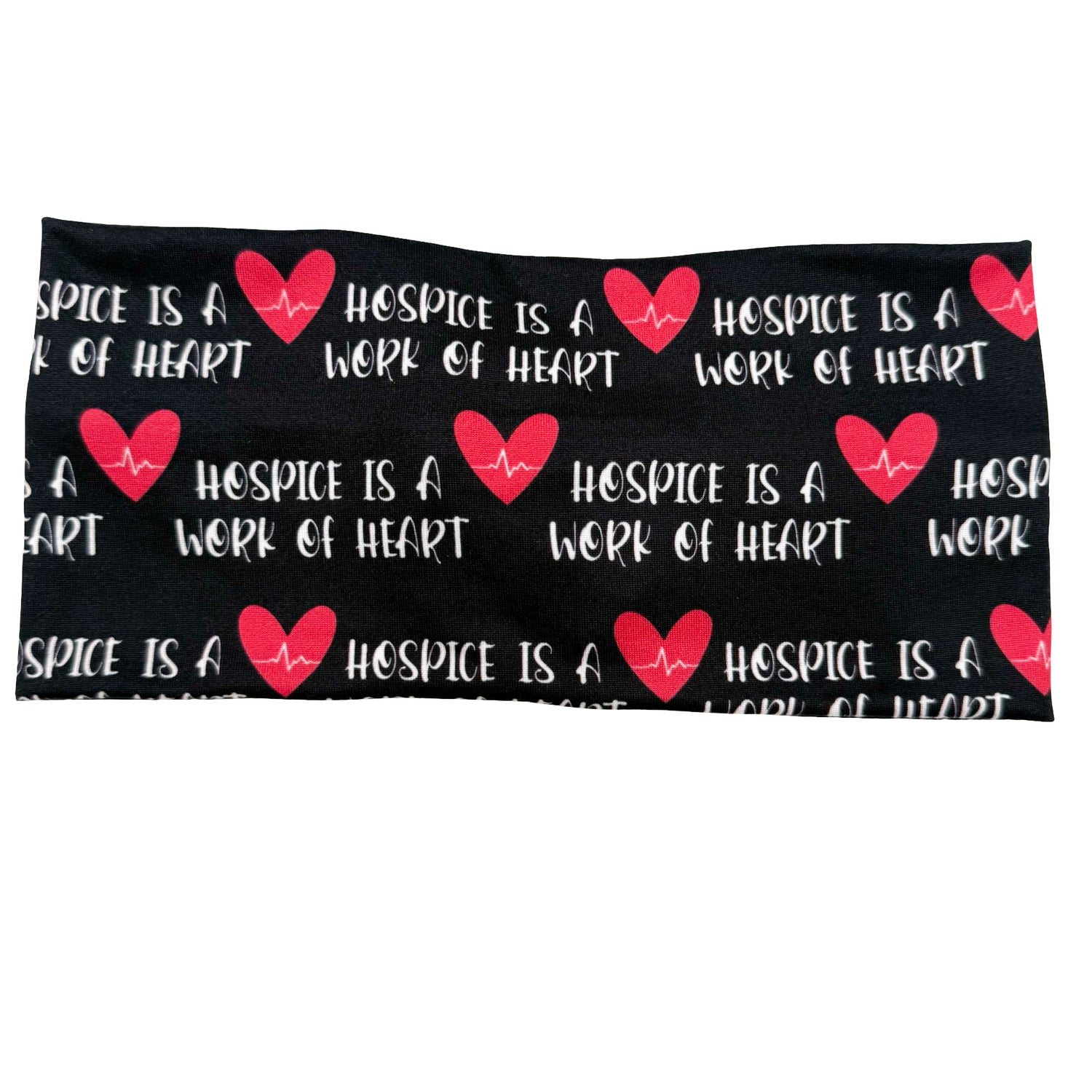 Hospice Is A Work Of Heart - Black Headband