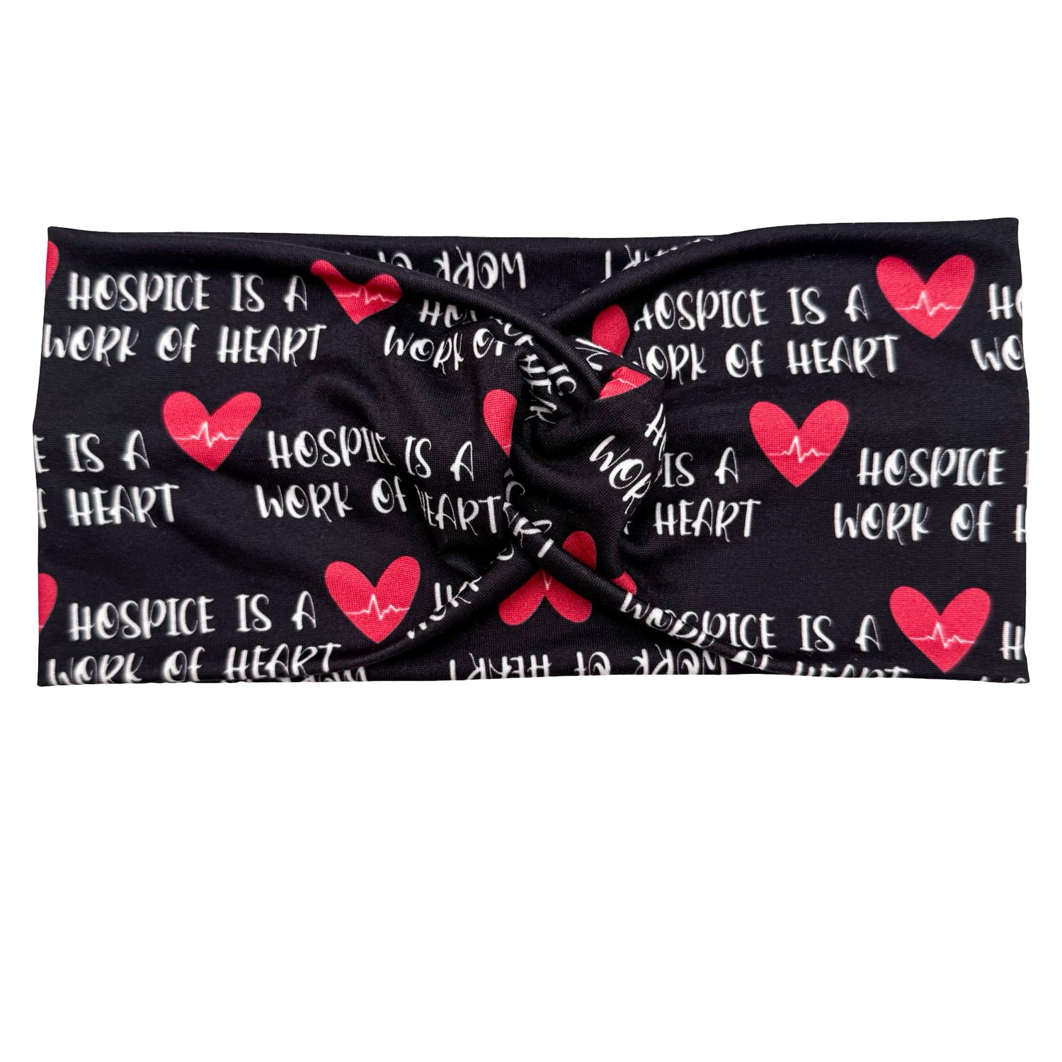Hospice Is A Work Of Heart - Black Headband