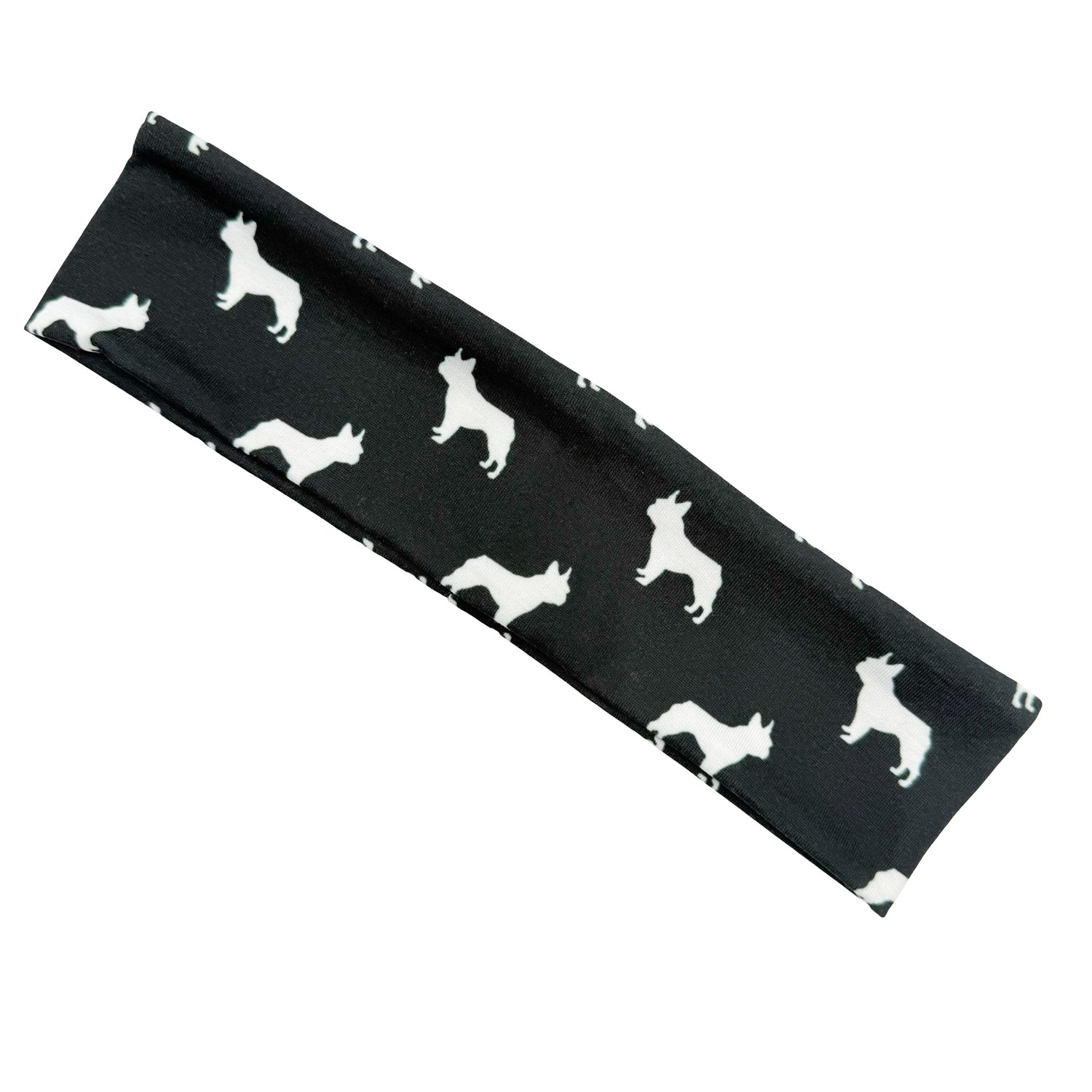 Boston Terrier Silhouette Athletic Headband