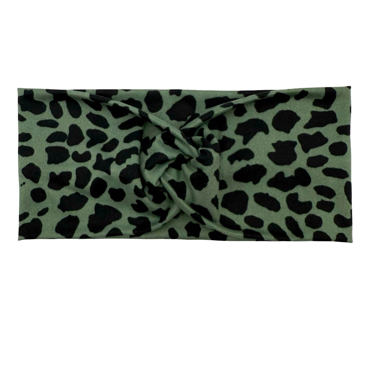 Black & Green Leopard Headband