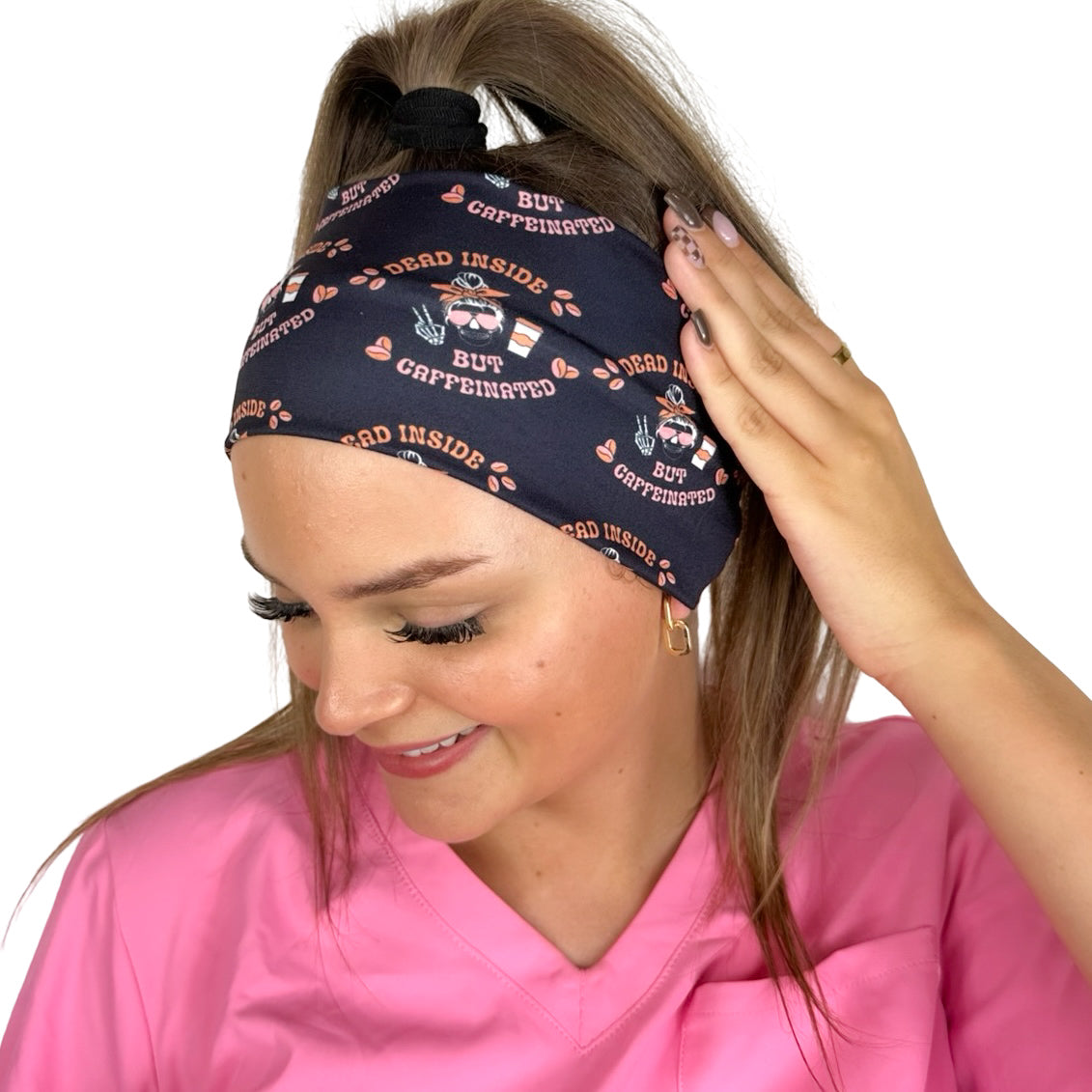 Dead Inside But Caffeinated Headband