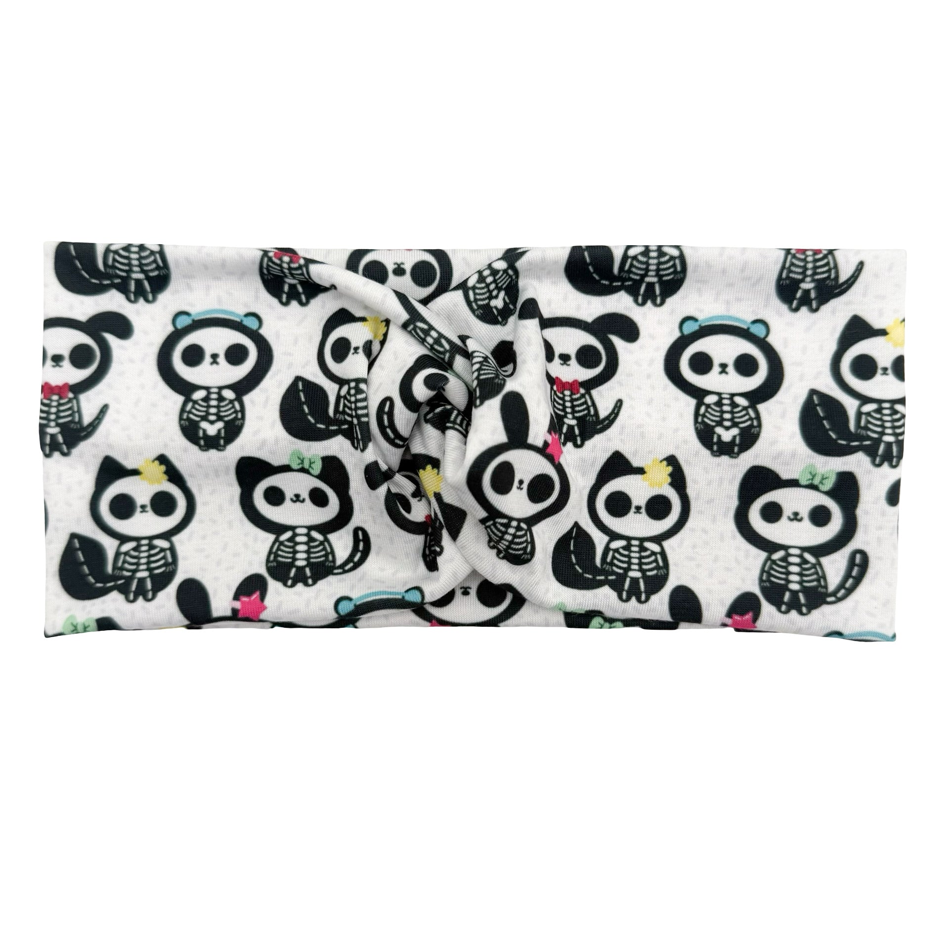 Sugar Skulls Cats & Dogs - White Headband