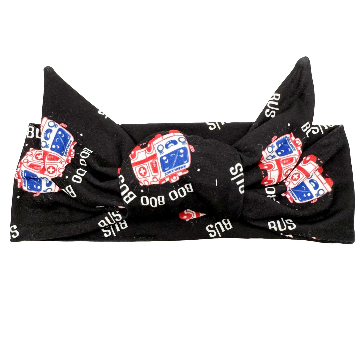 Boo Boo Bus Adjustable Tie Headband