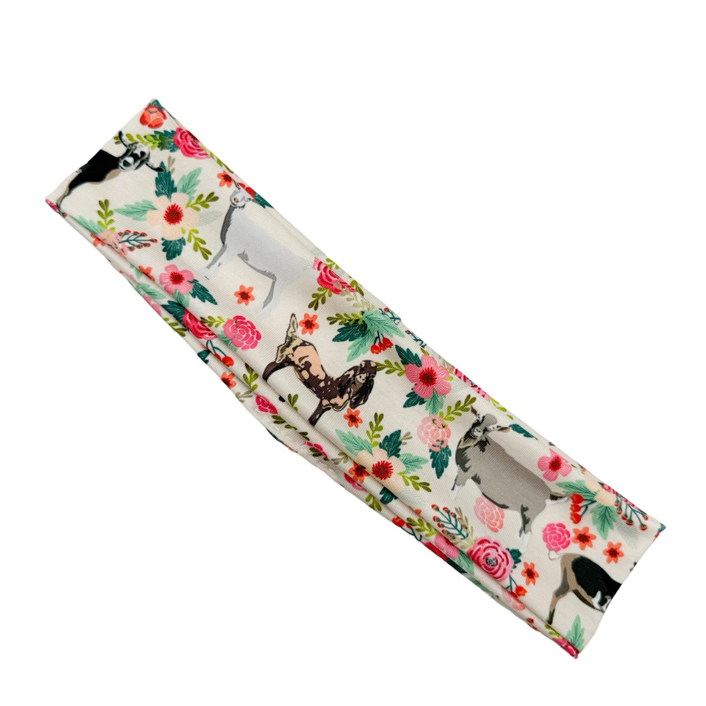 Floral Goats Athletic Headband