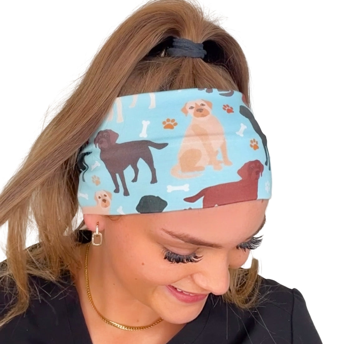 Lab Dogs - Light Blue Headband