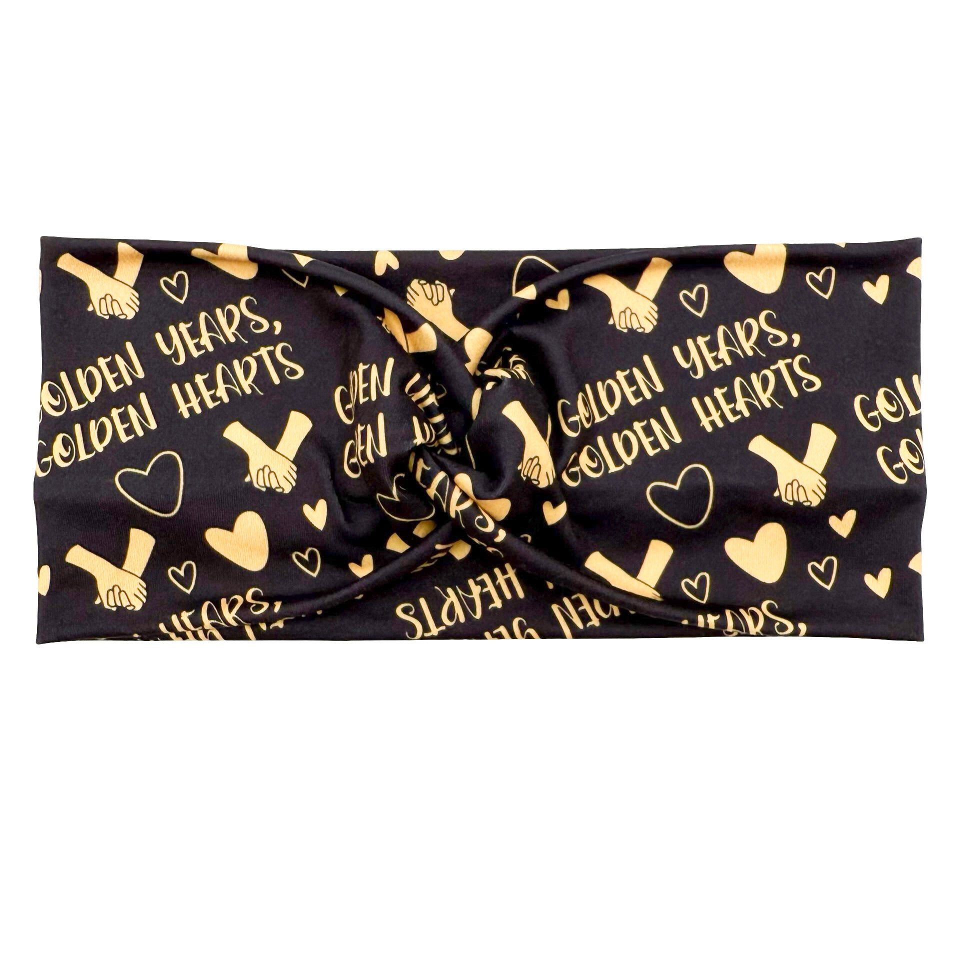 Golden Years, Golden Hearts - Black Headband