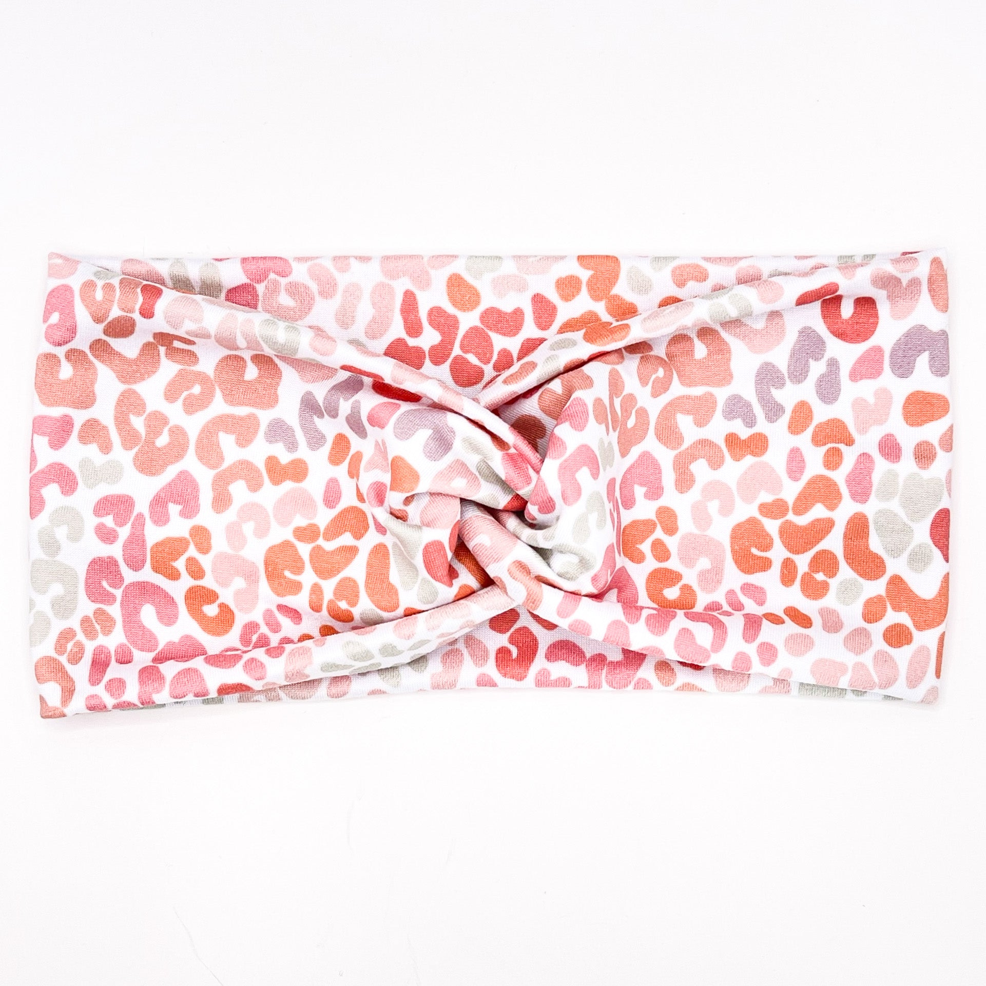Leopard - Pink & Orange Headband
