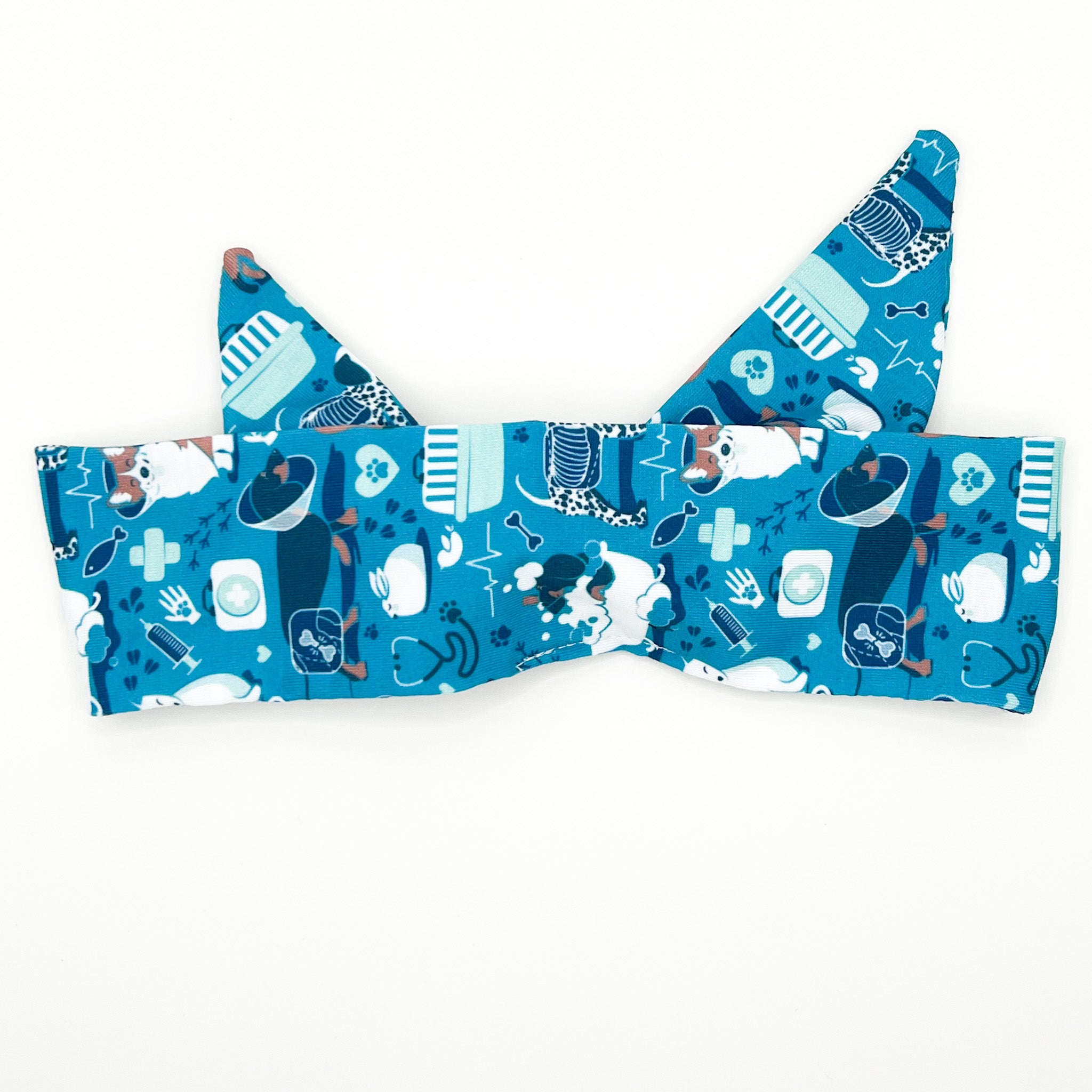 Vet Medicine Blue Adjustable Tie Headband