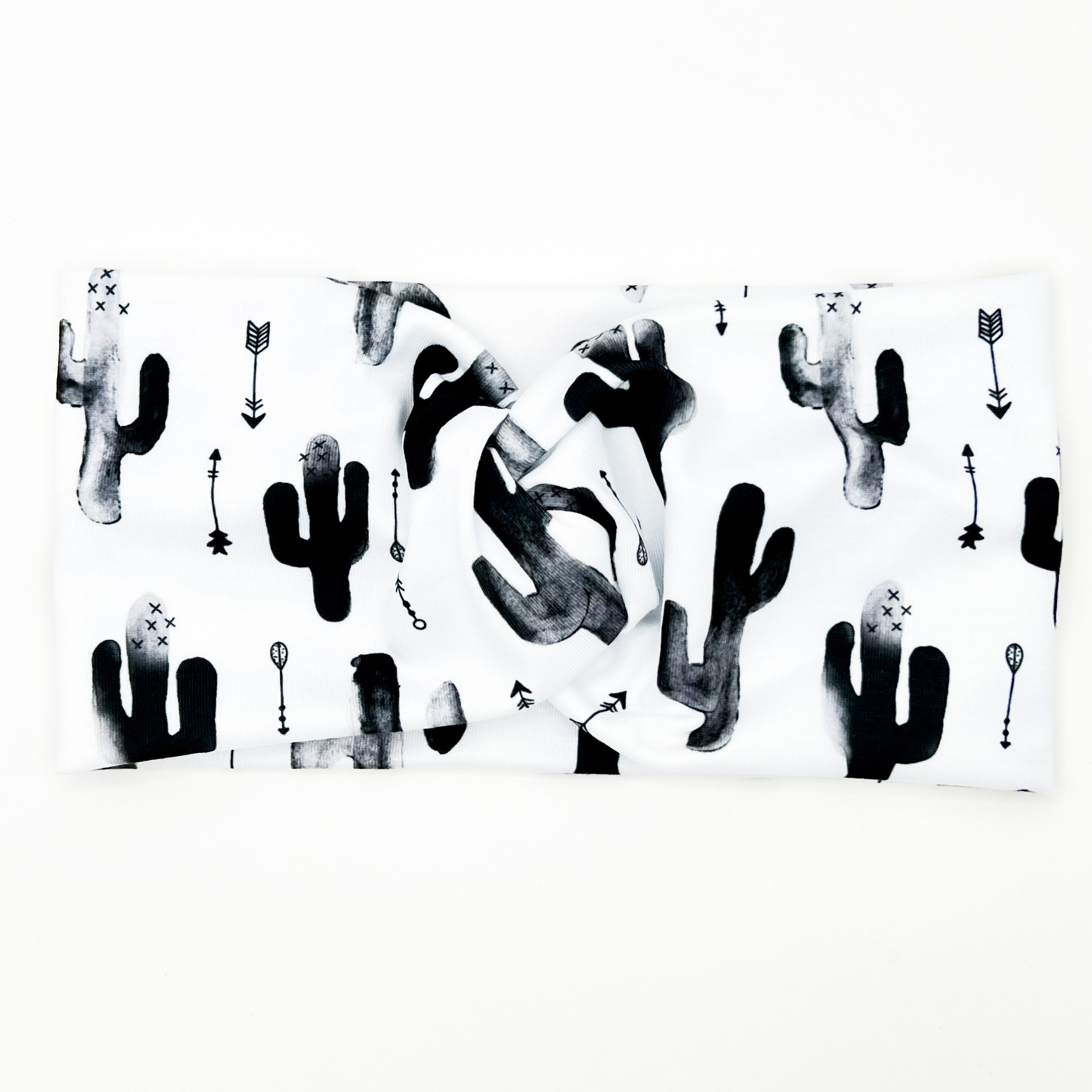 B&W Cactus Headband