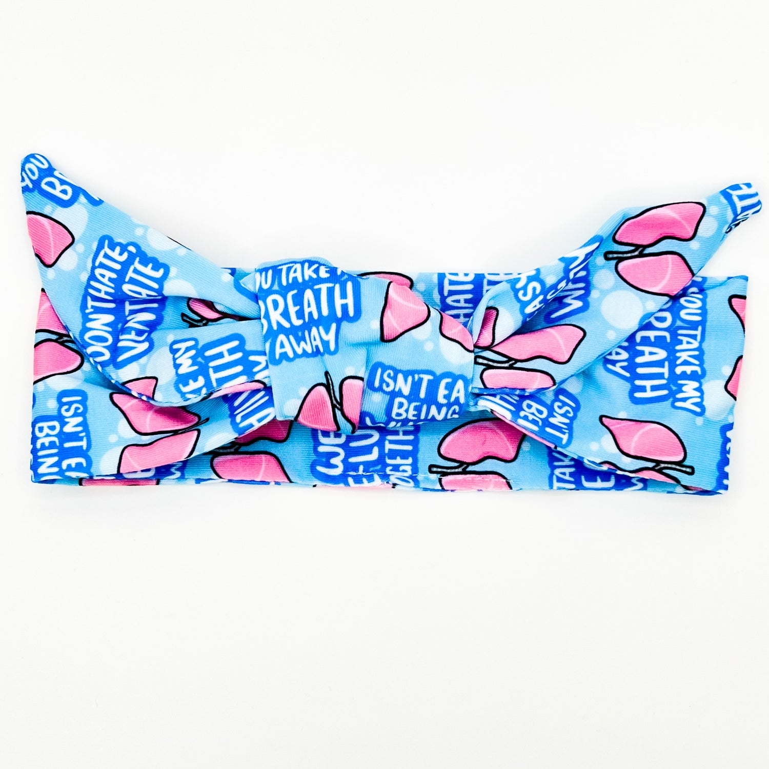 Respiratory Therapist/Lungs Adjustable Tie Headband
