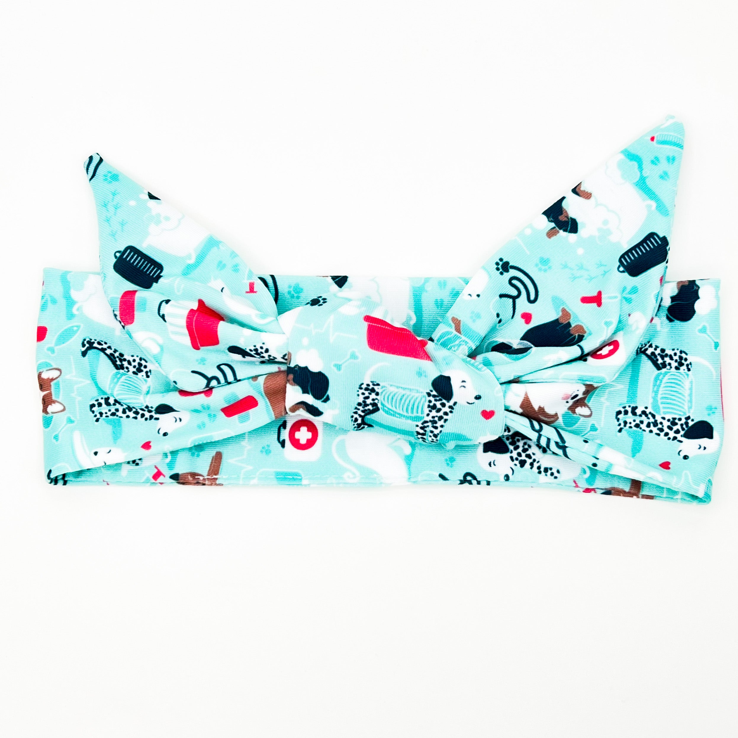 Vet Medicine Teal Adjustable Tie Headband