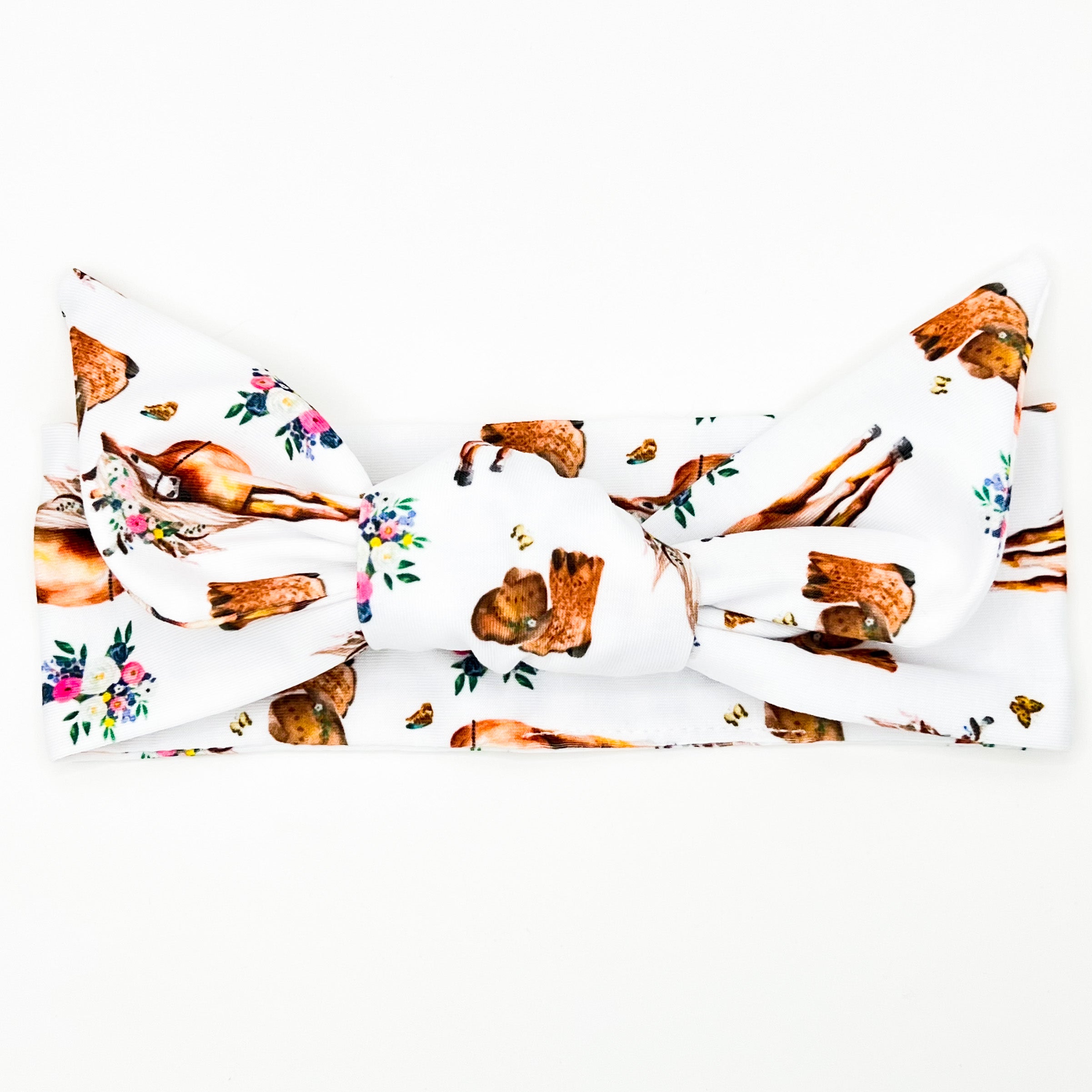 Horses Boho Adjustable Tie Headband