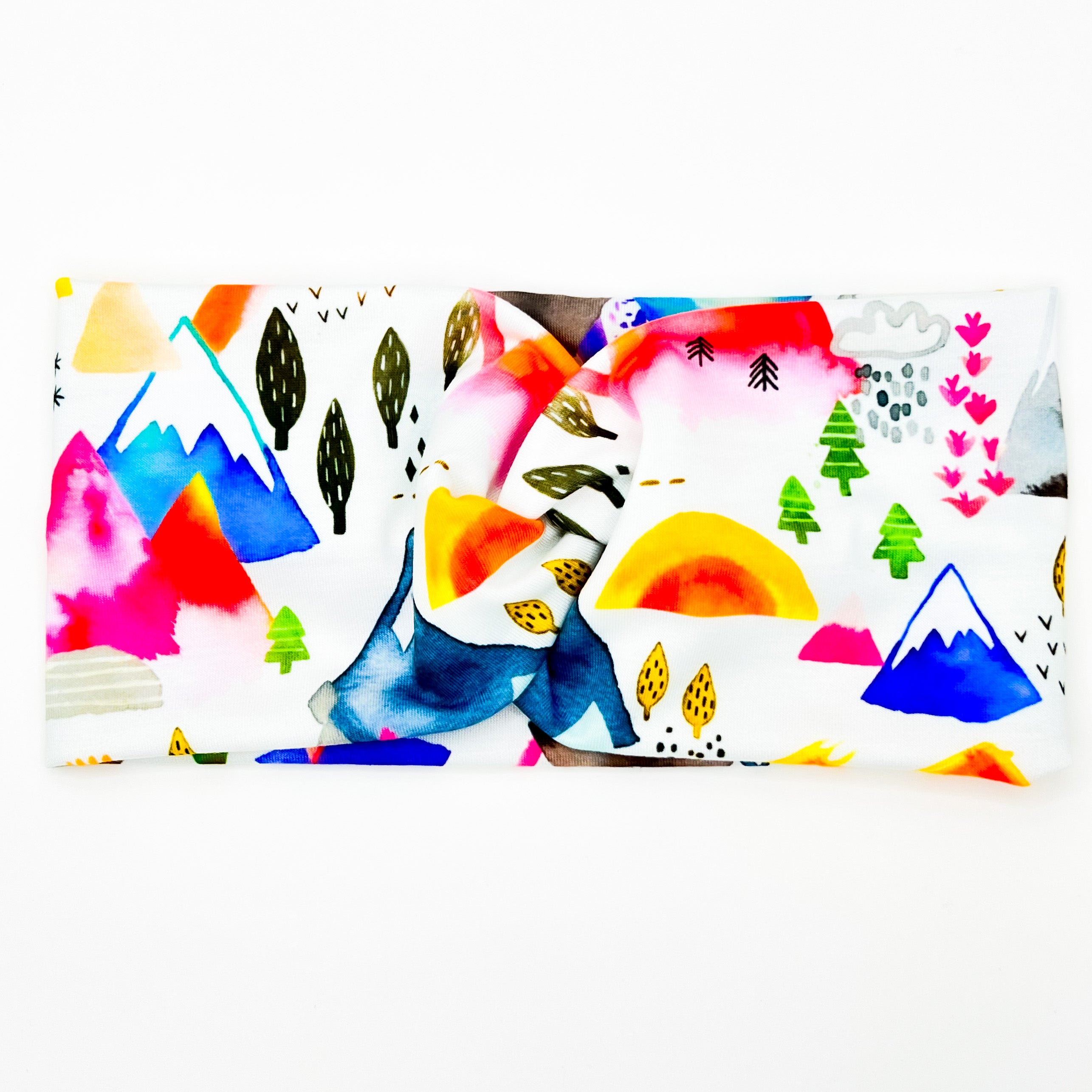 Watercolor Mountains Headband